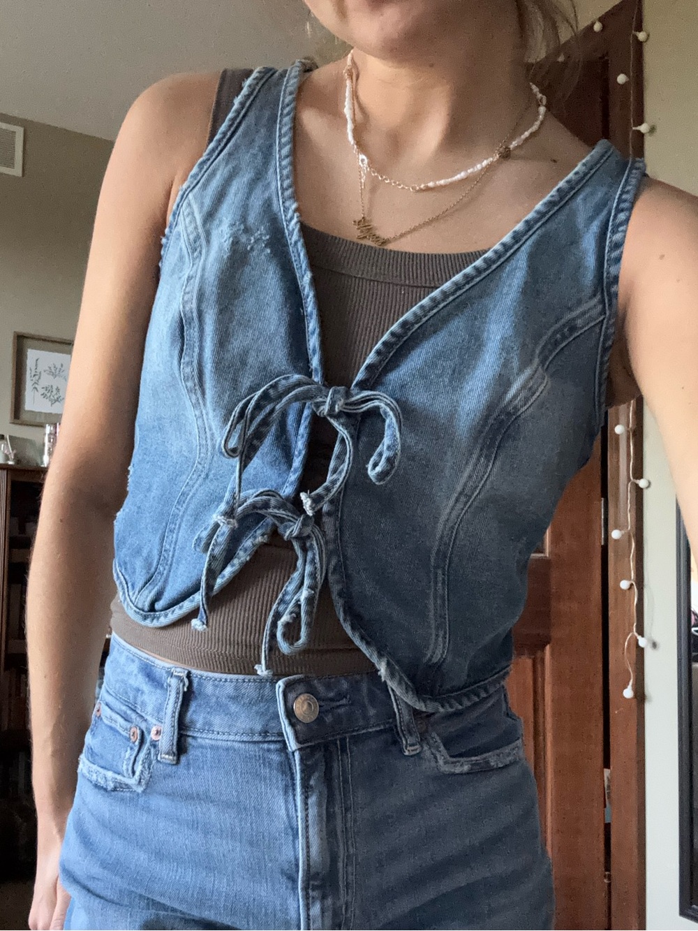 wild fable Blue Denim Vest